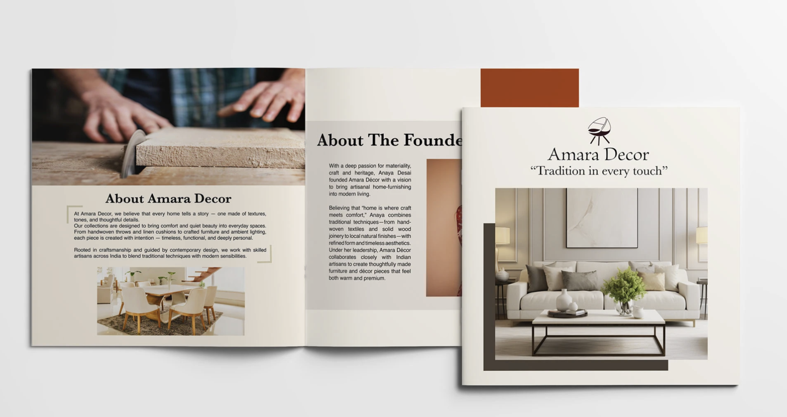 Amara Decor brand board