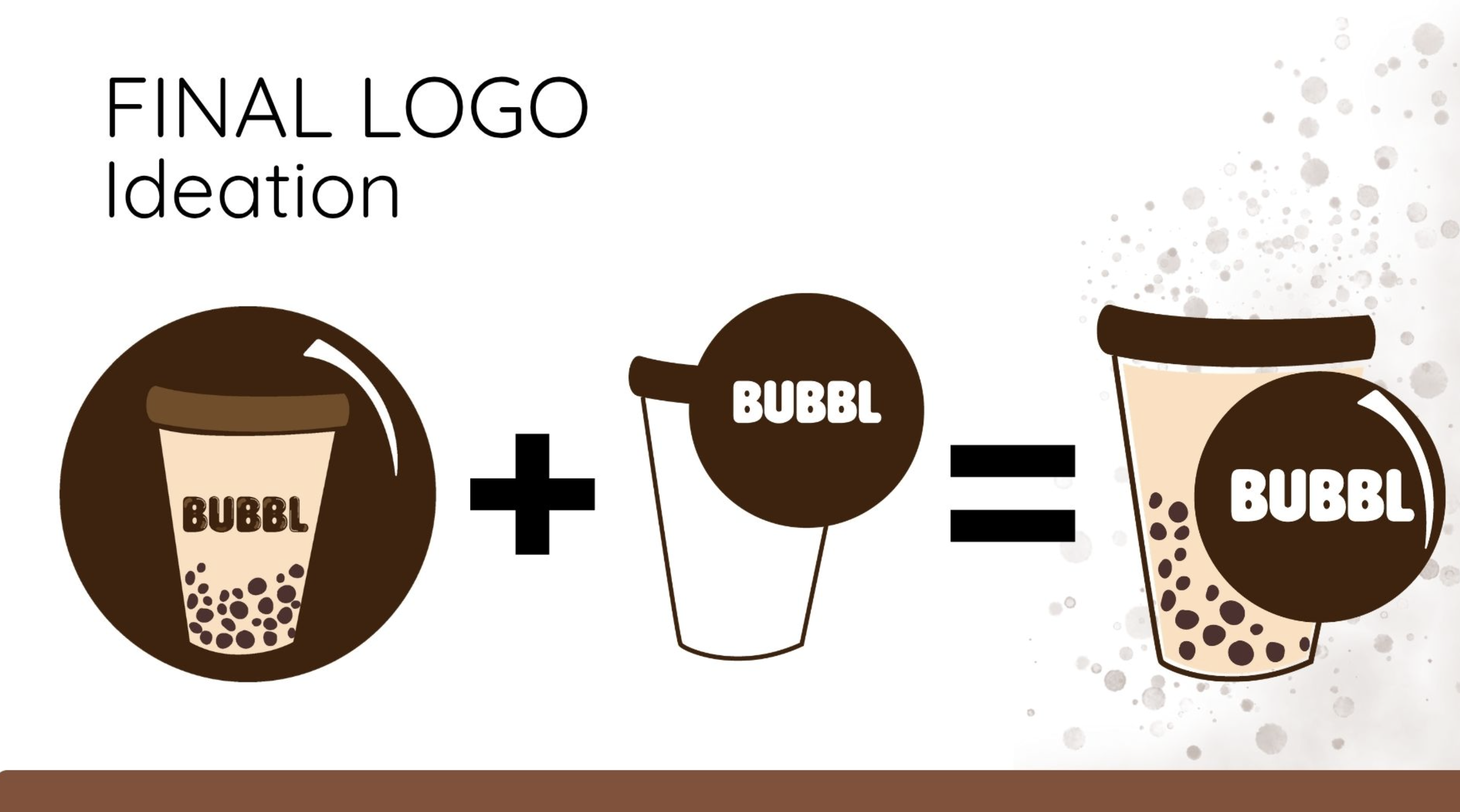 Bubbl final logo ideation board